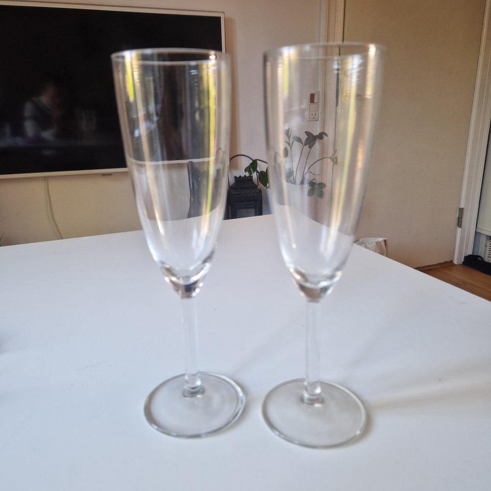 Glas 2 champagneglas 22 cm høje