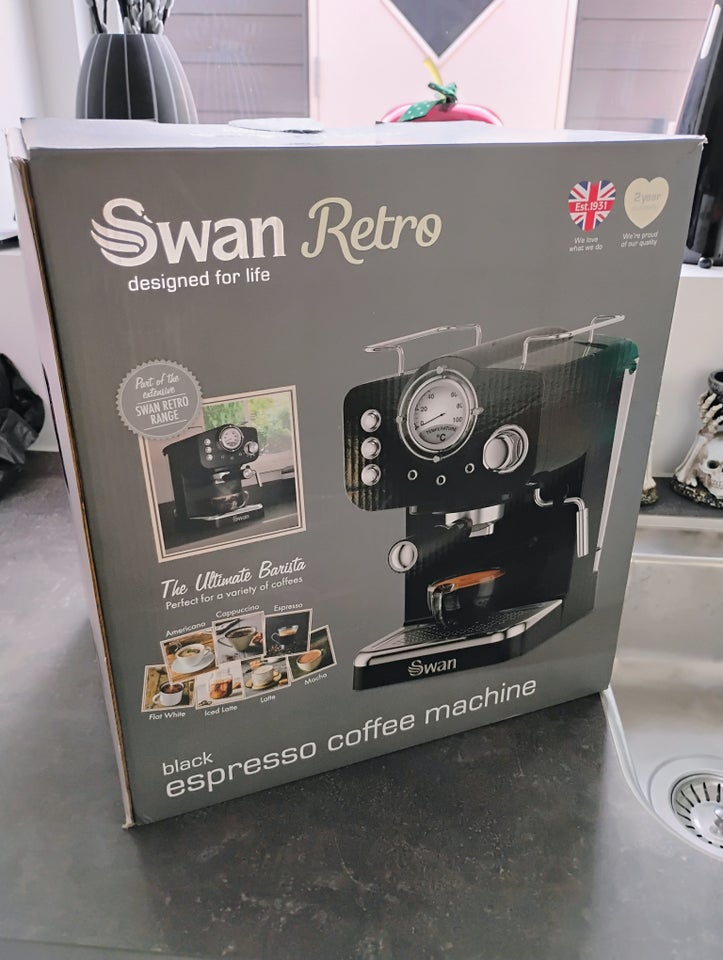 Espresso Kaffe maskine, Swan Retro