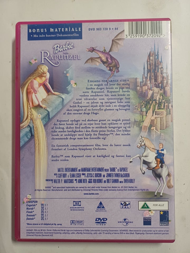 Barbie som Rapunzel DVD