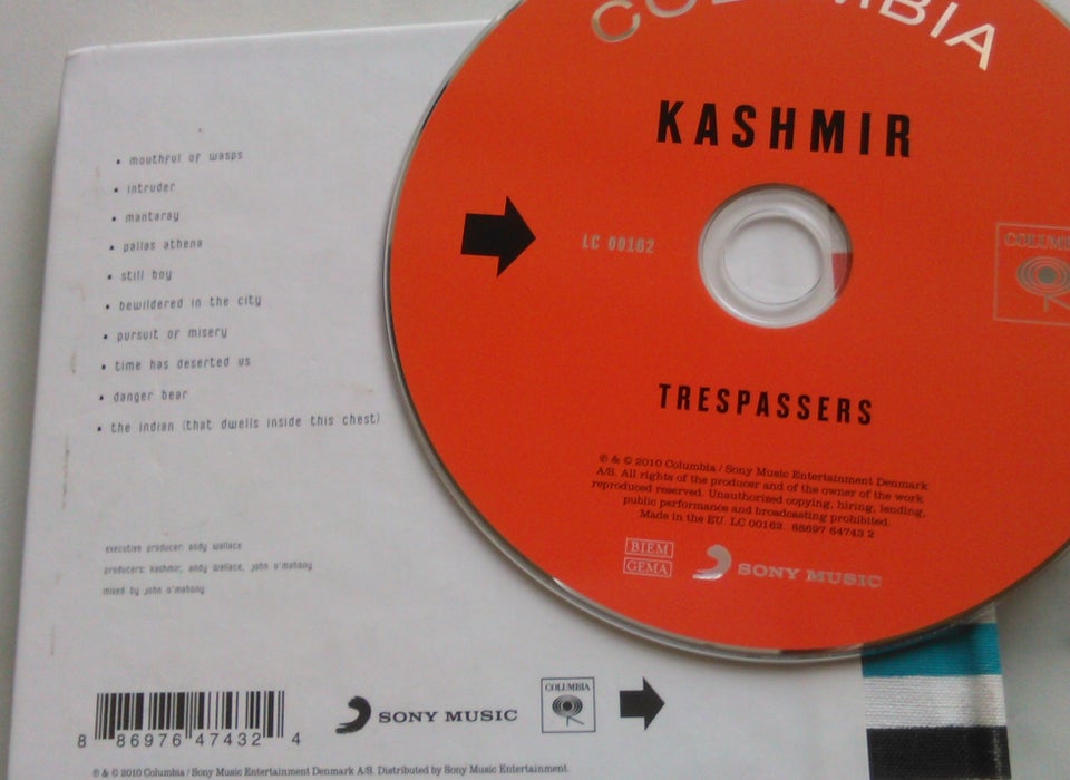 KASHMIR: TRESPASSERS ('bog' + CD),