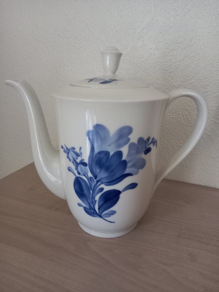 Porcelæn, Kaffekande , Blå blomst