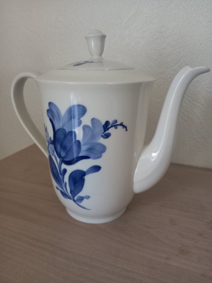 Porcelæn, Kaffekande , Blå blomst