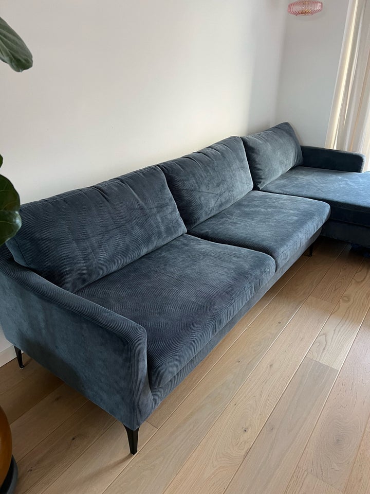 Sofa, fløjl, 3 pers.