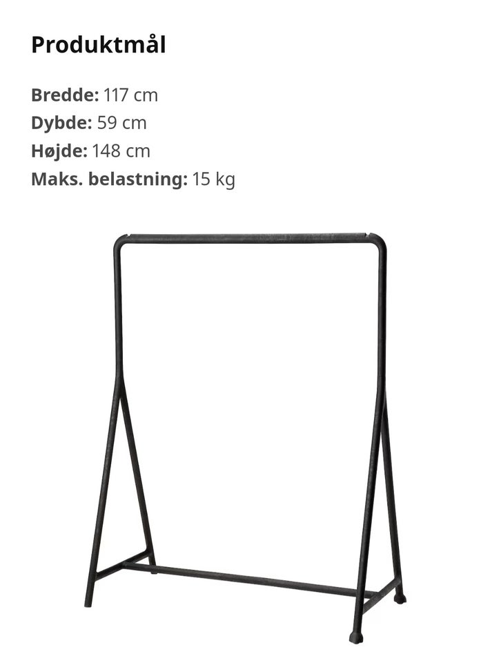 Tøjstativ  Ikea