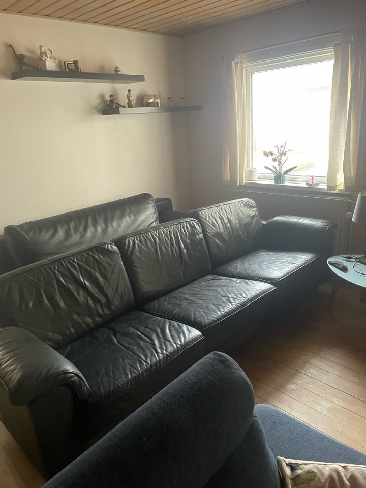 Sofa, læder, 3 pers.