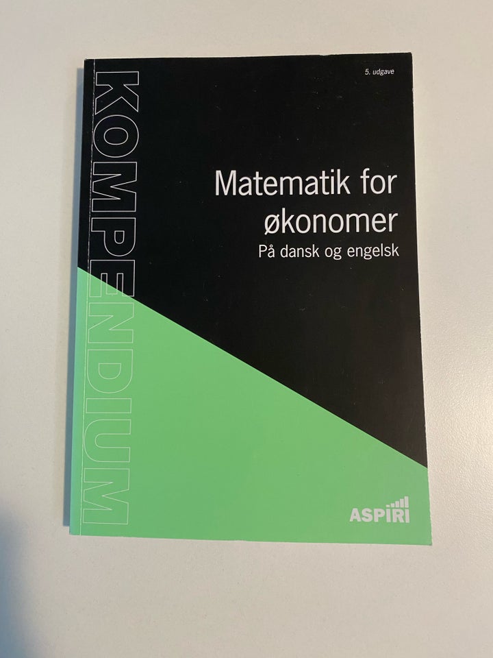 Matematik for Økonomer, Aspiri,