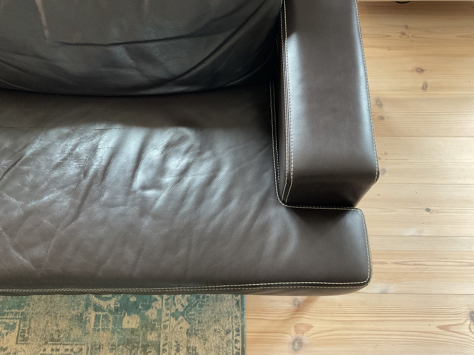 Sofa, læder, 3 pers.