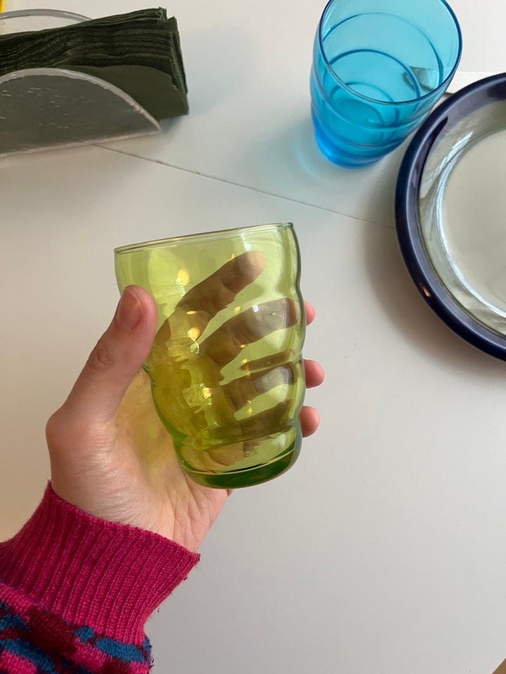 Glas, 6 farvet drikkeglas