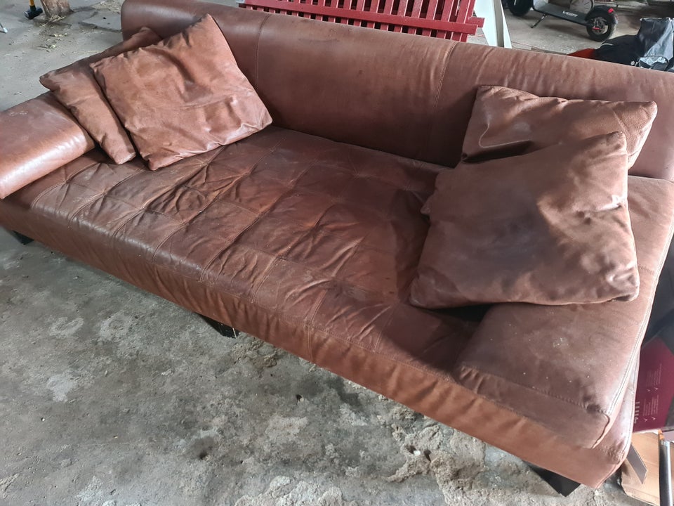 Sofa, læder, 3 pers.