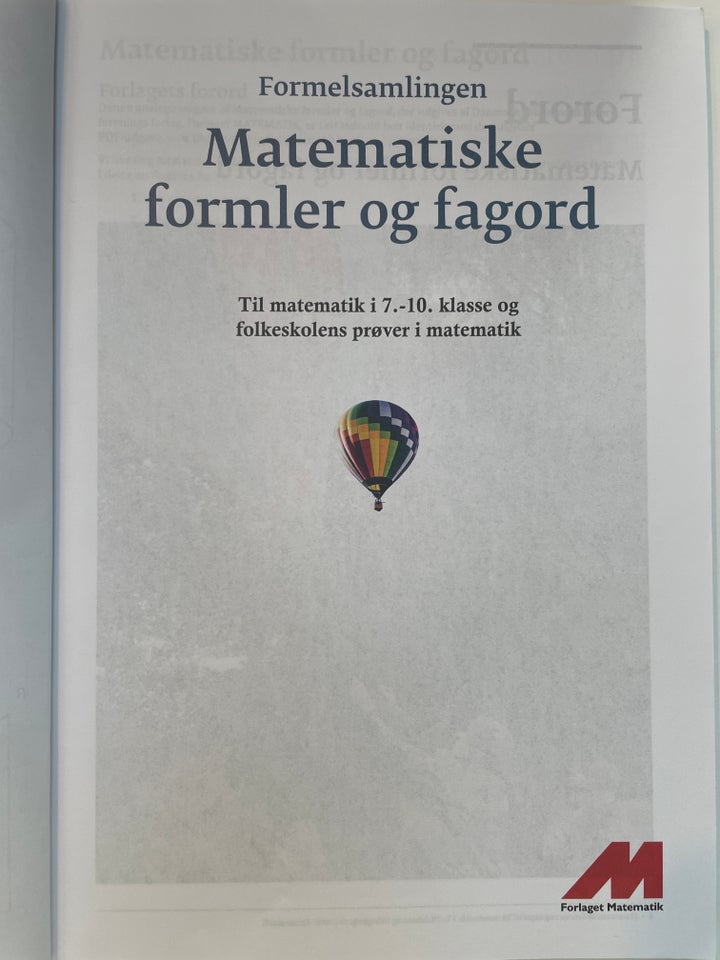 Matematiske formler og fagord