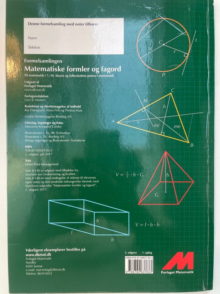 Matematiske formler og fagord