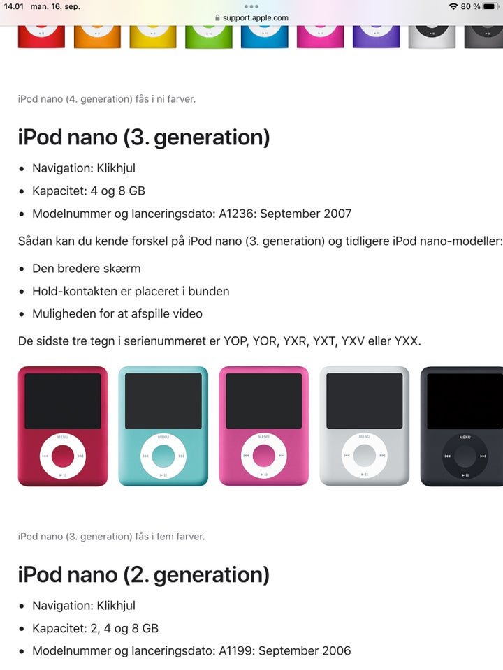 iPod Nano 3gen 8GB 8 GB