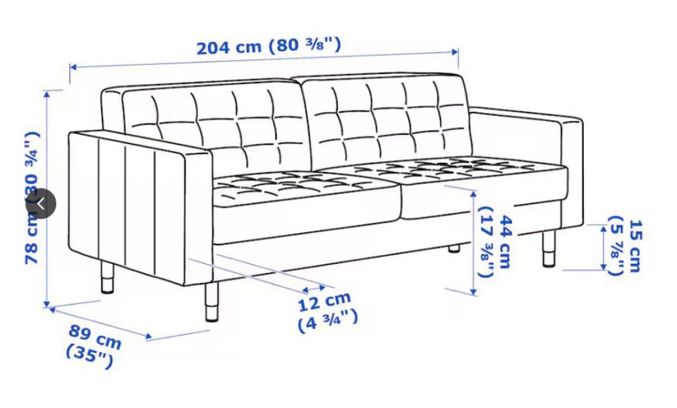 Sofa, polyester, 3 pers.