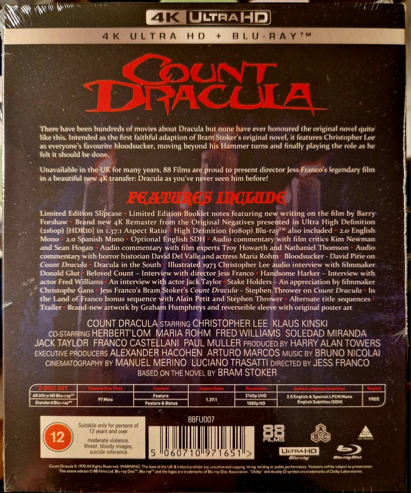 Count Dracula (1970), Ultra HD