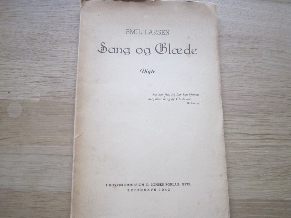 Sang og glæde , Emil Nielsen, genre: