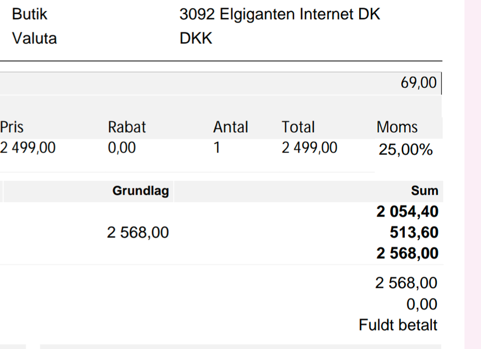 Monitor Samsung 4K skærm Perfekt