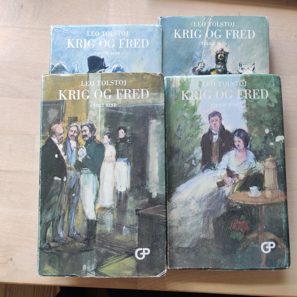 Krig og fred 1-4, Leo Tolstoj,