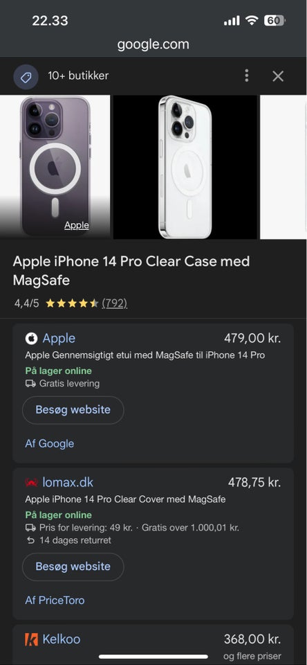 Cover t andet mærke iPhone 14 oro