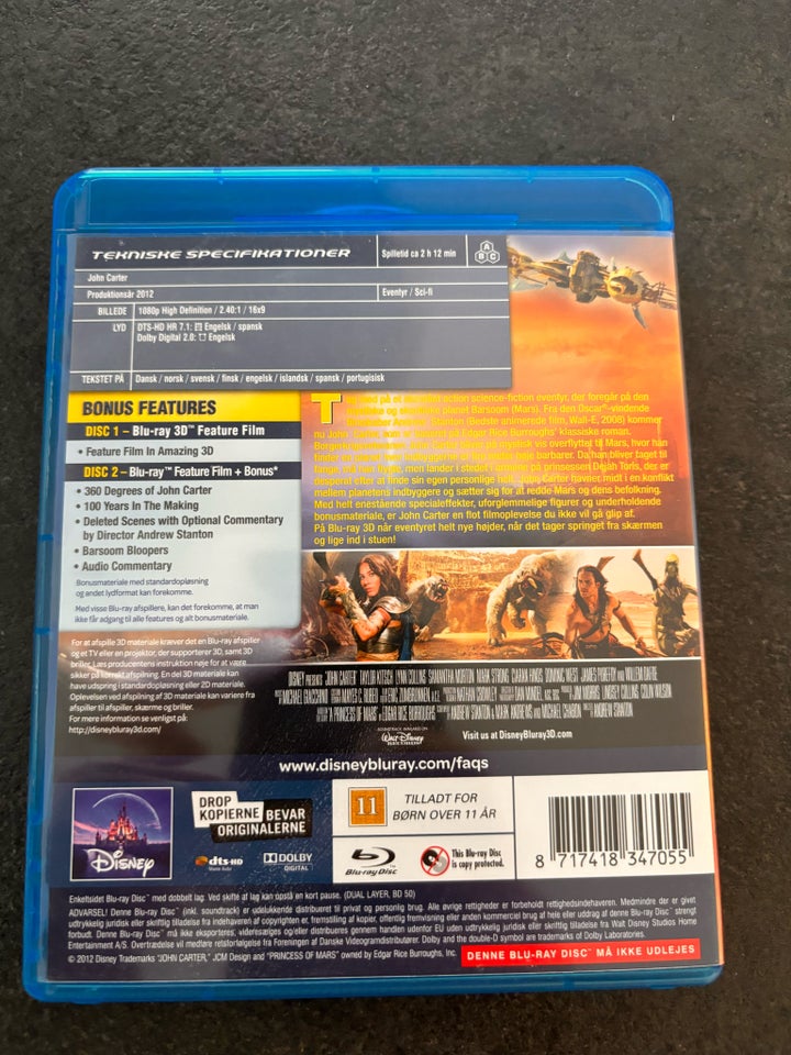 John Carter 3D Blu-ray science