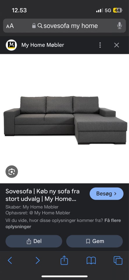 Sovesofa andet materiale 3 pers