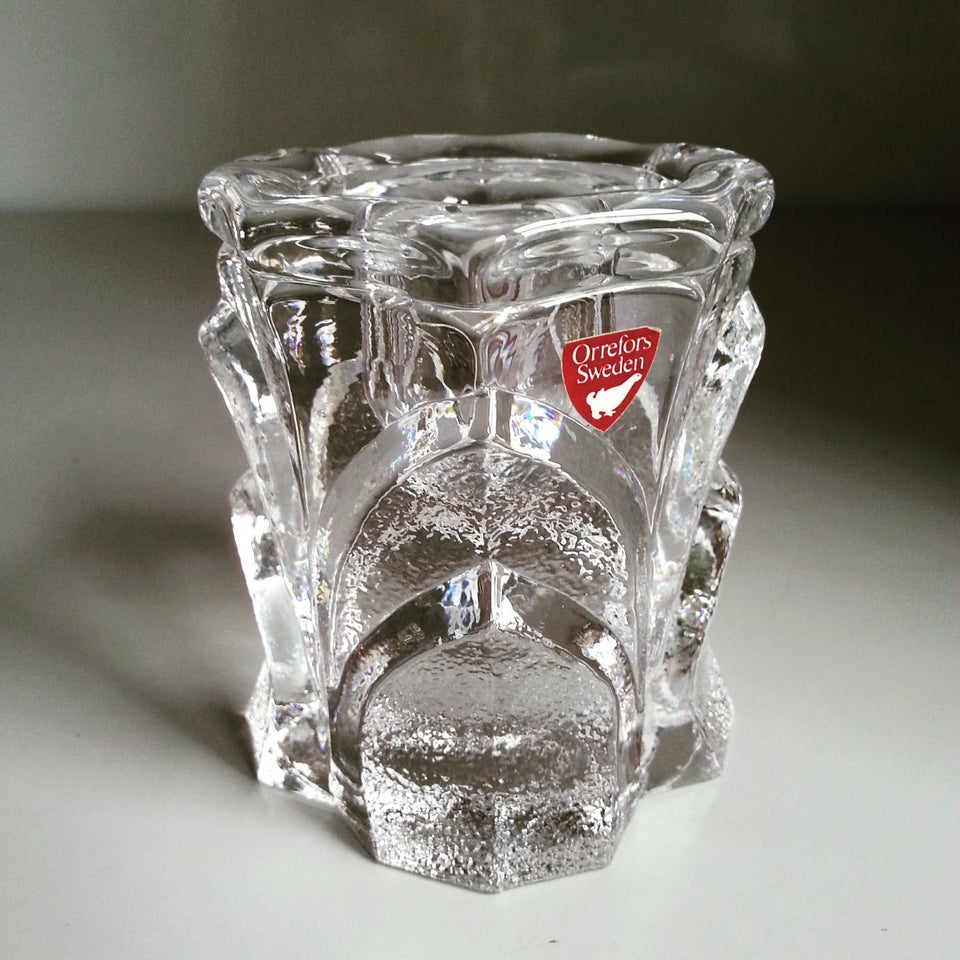 Glas Lysestage Fyrfad Skulptur