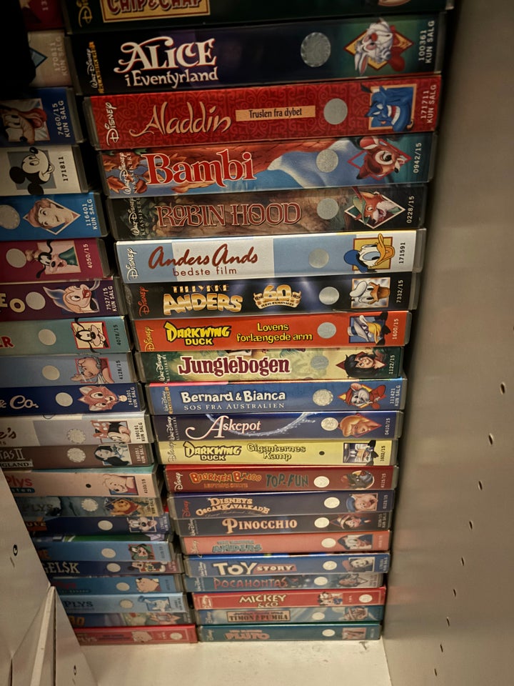 Børnefilm, VHS Disney film