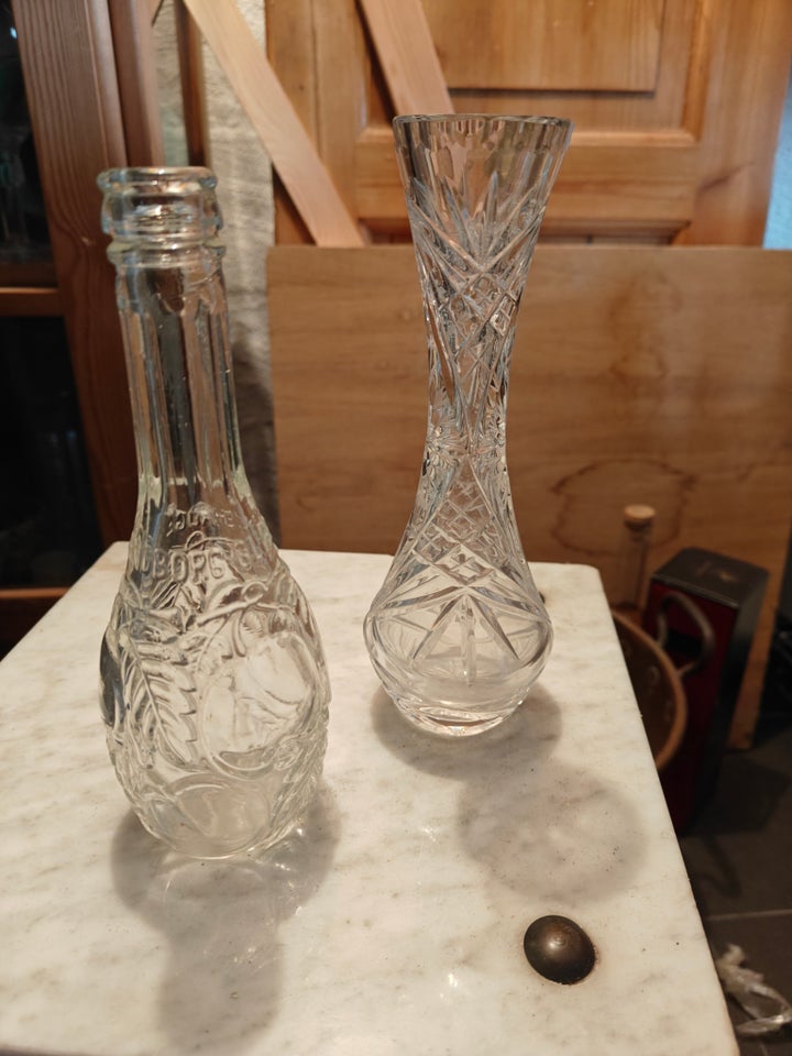 Vase, små flasker, Krystal