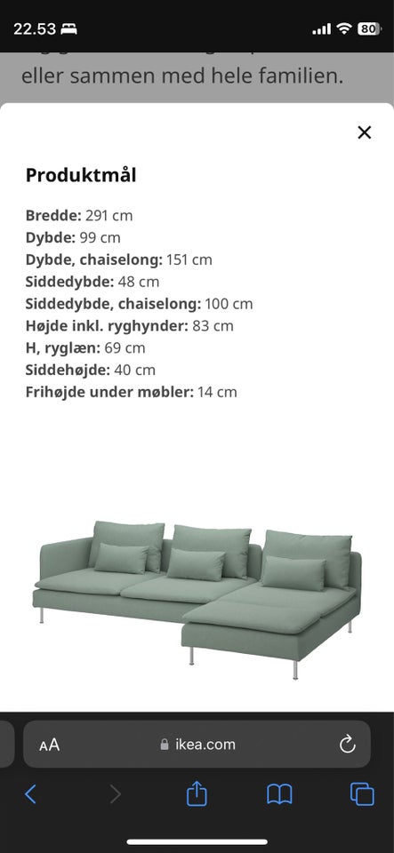 Söderhamn Sofa, Ikea