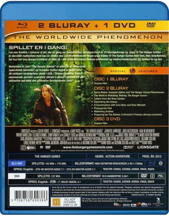 The Hunger Games, Blu-ray, andet