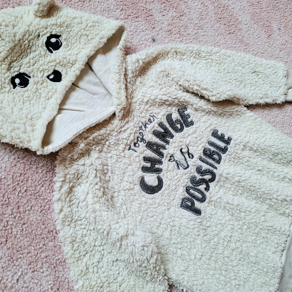 Sweater, HM offwhite tyk bamse