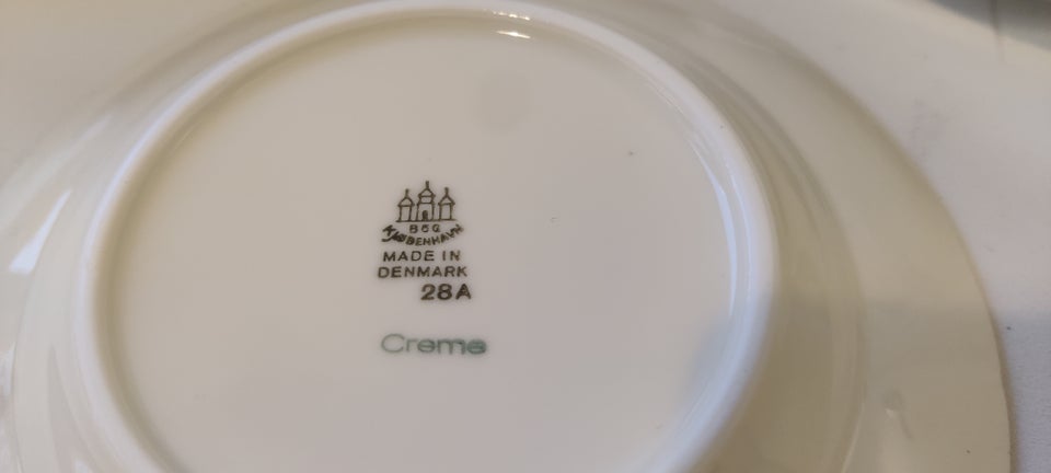 Porcelæn Cream kaffestel med