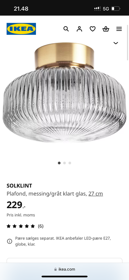 Anden loftslampe, Ikea