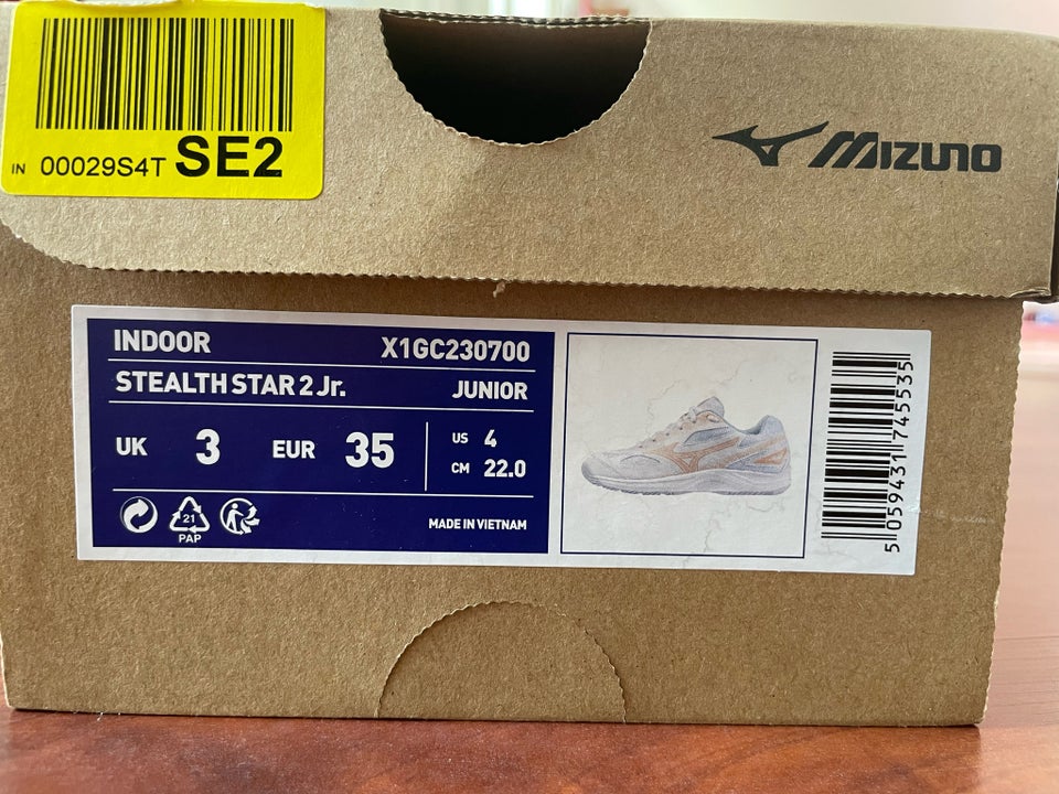 Indendørs sko Mizuno str 35