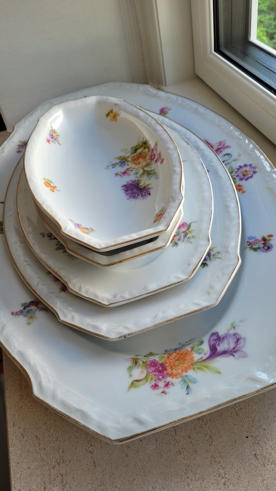 Porcelæn, Stel Tallerken Fad Bowle