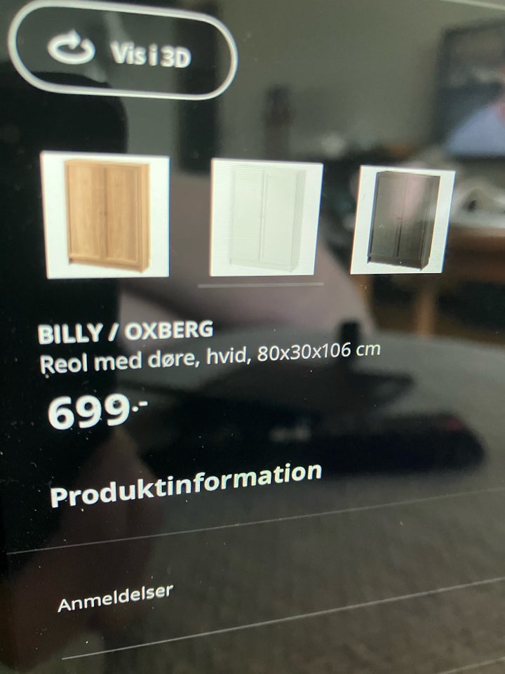 Reol Billy Ikea b: 200 d: 30 h: 119