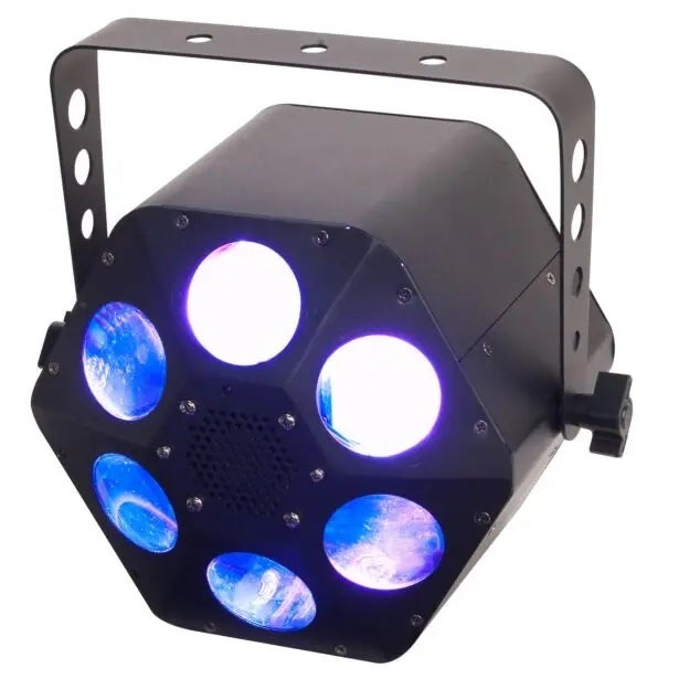 Effektlampe med 4 i 1 LED QUAD lys,