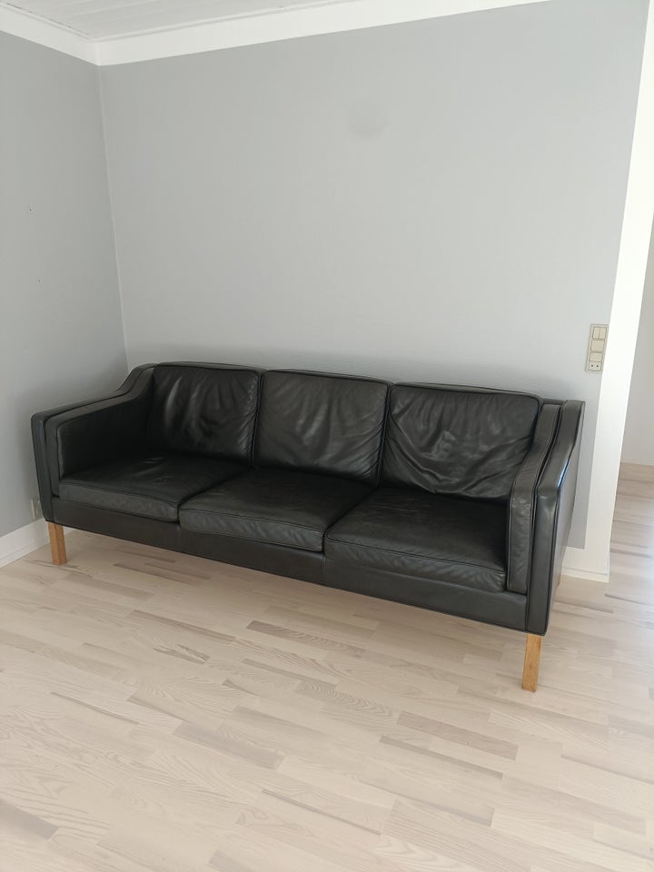 Sofa, læder, 3 pers.