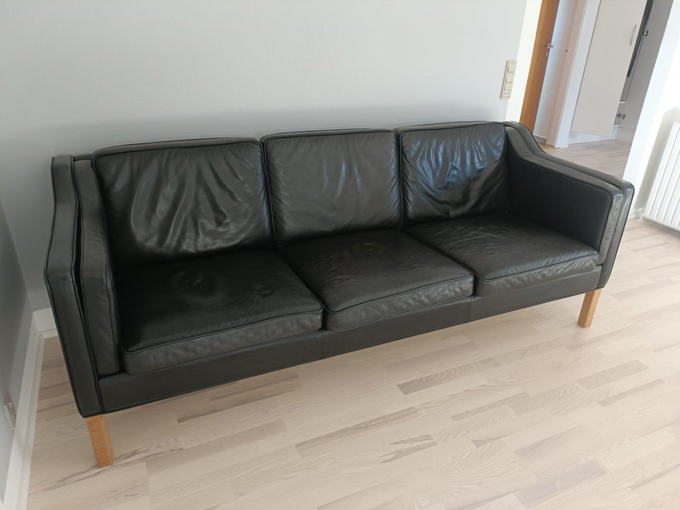 Sofa, læder, 3 pers.