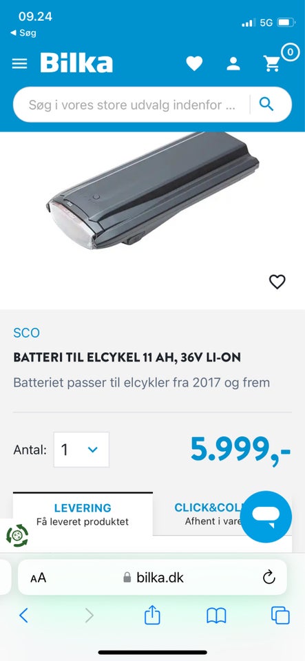 Elcykel, Sco batteri 11ah