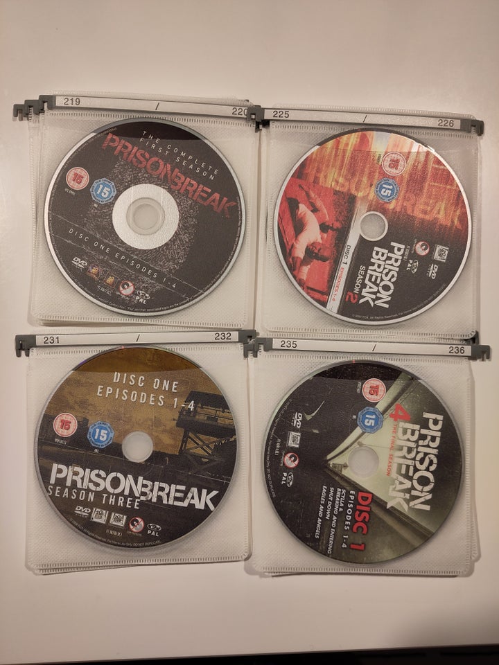 Prison Break sæson 1-4 dvd, DVD,