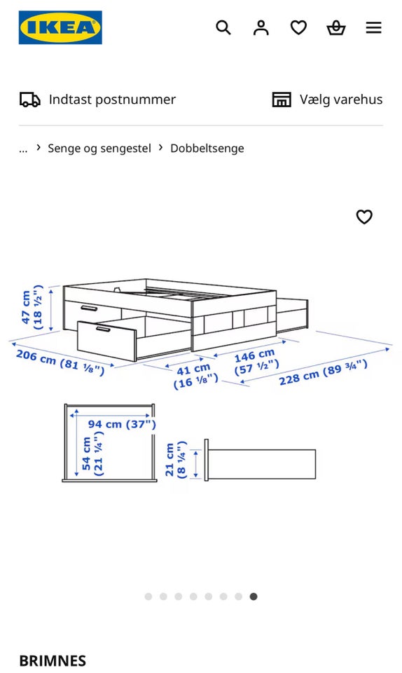 Dobbeltseng, Ikea, b: 140 l: 200