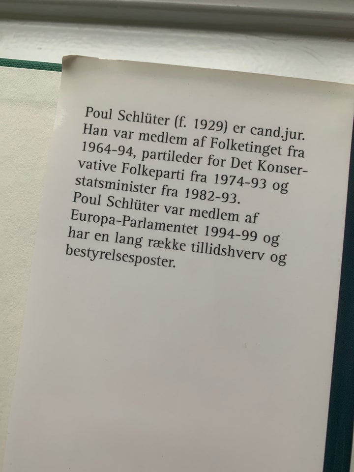 Sikken et liv, Poul Schlüter