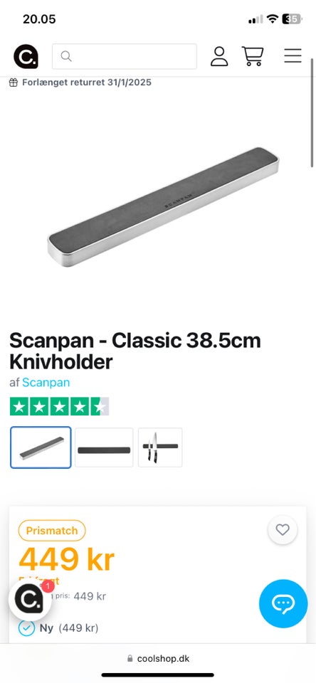 Scanpan Classic Knivmagnet 38,5