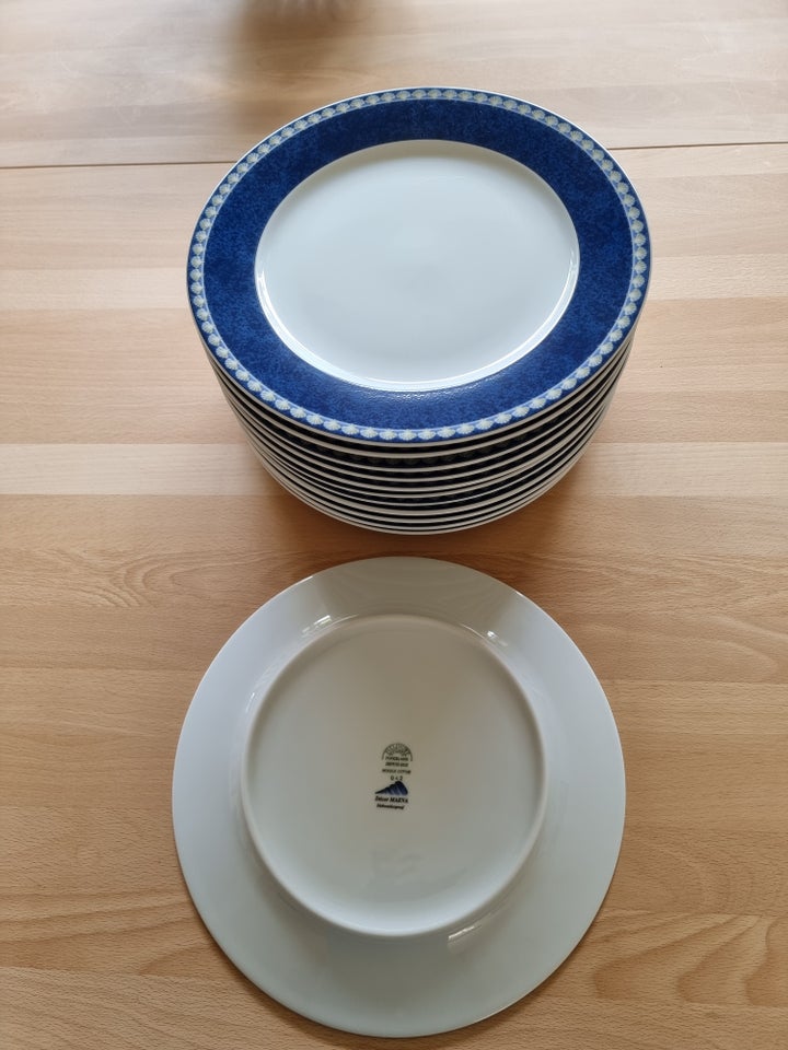 Porcelæn, Middags tallerkner,