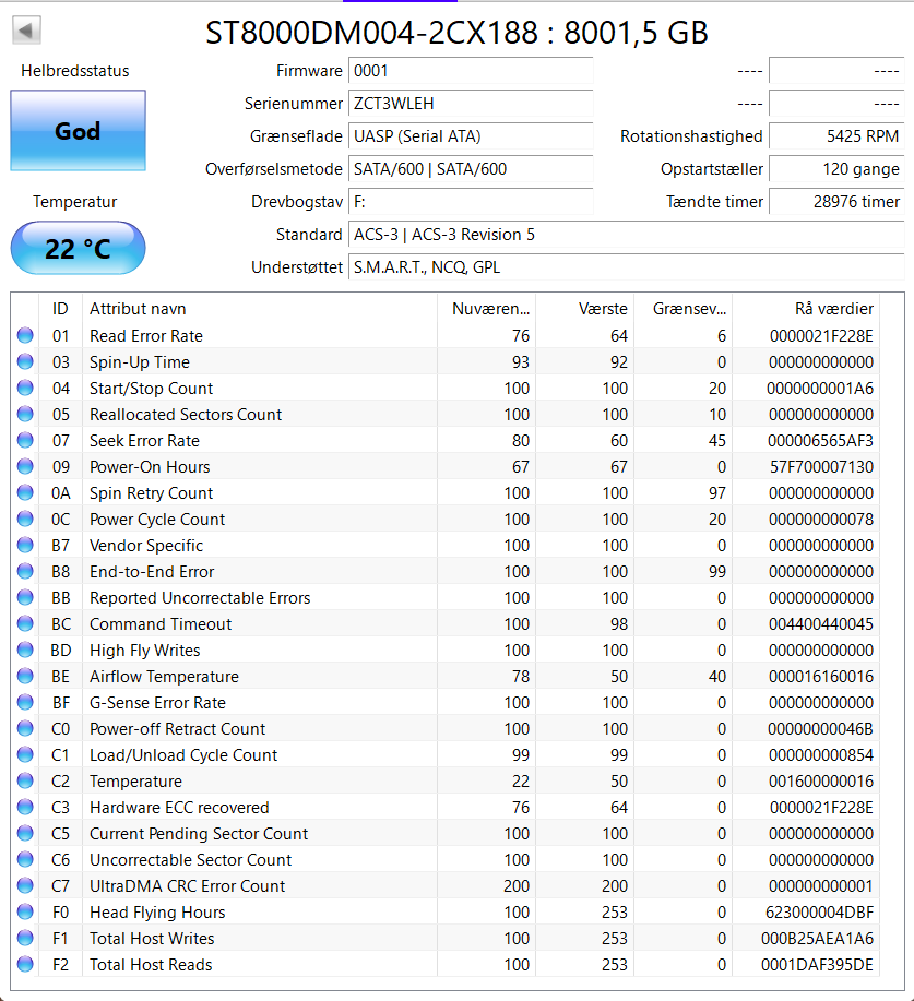 Seagate, 8000 GB, Perfekt