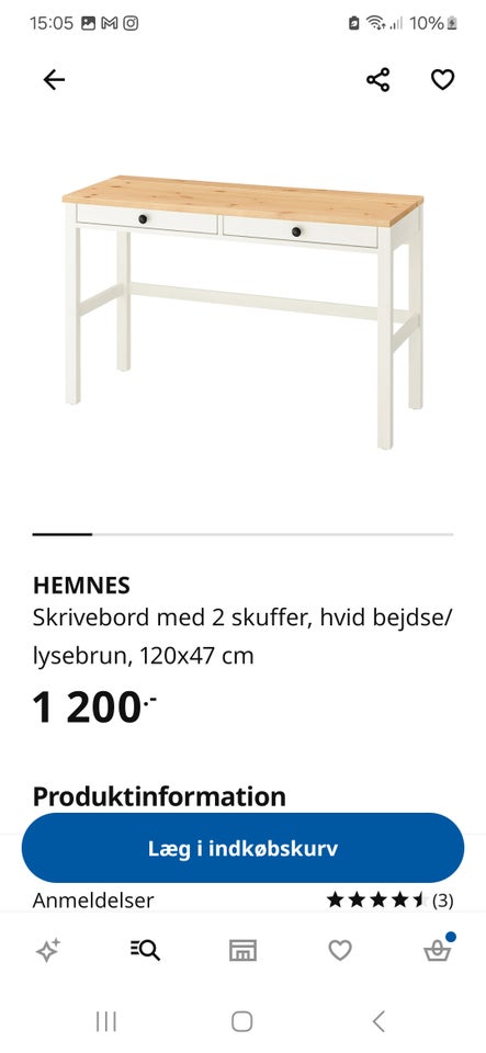 Skrivebord, Ikea