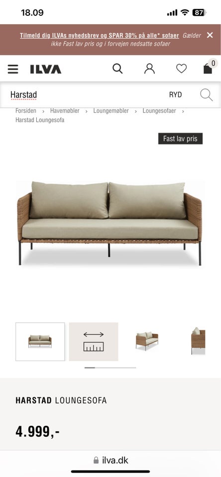 Havesofa, ILVA, Polyrattan