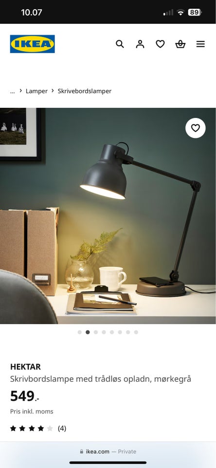 Skrivebordslampe, Ikea