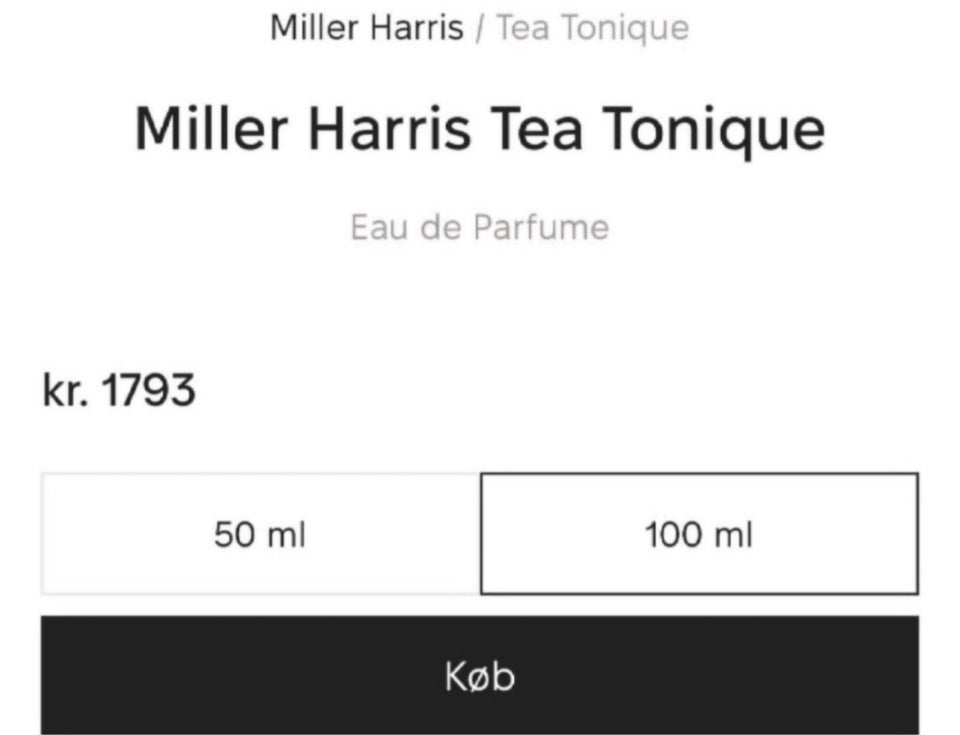 Eau de parfum, MILLER HARRIS