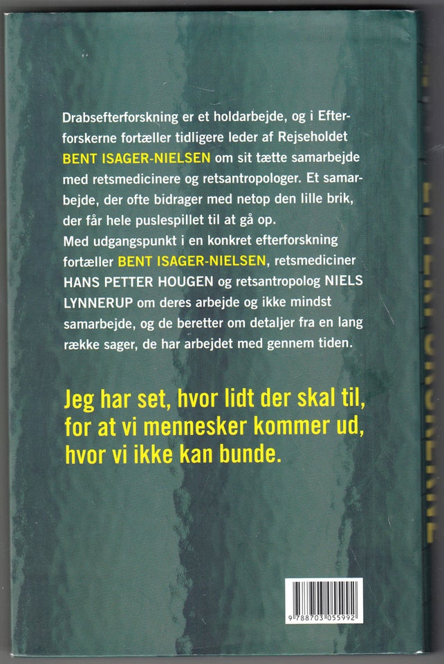 EFTERFORSKERNE , en bog om ondskab,